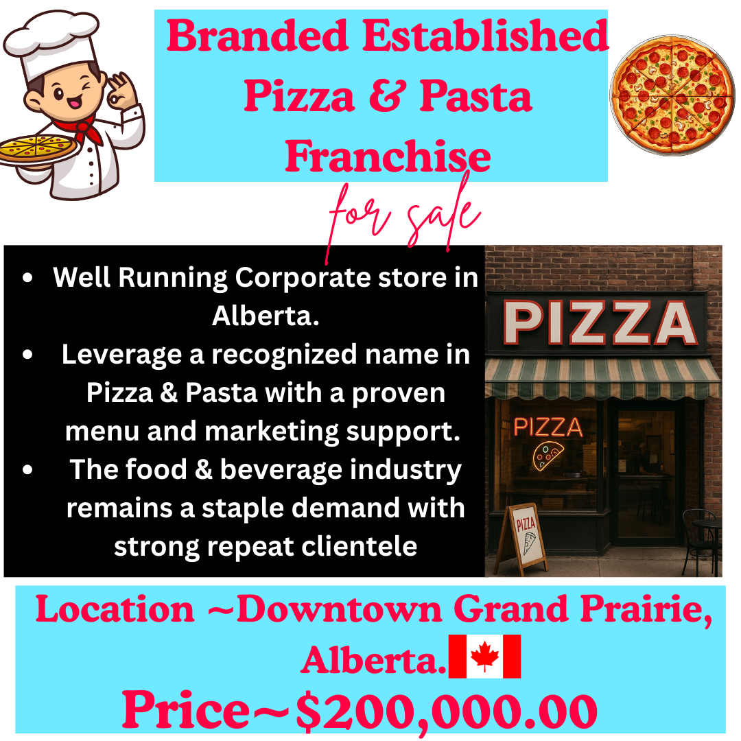 Own a Branded Pizza & Pasta Franchise in the Heart of Grand Prairie